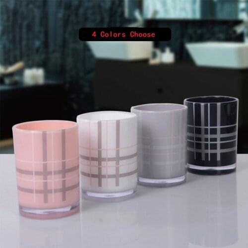 20pcs/lot Acrylic toothbrush cup thickening couple brushing cup plastic wash cup mouthwash dental cylinder