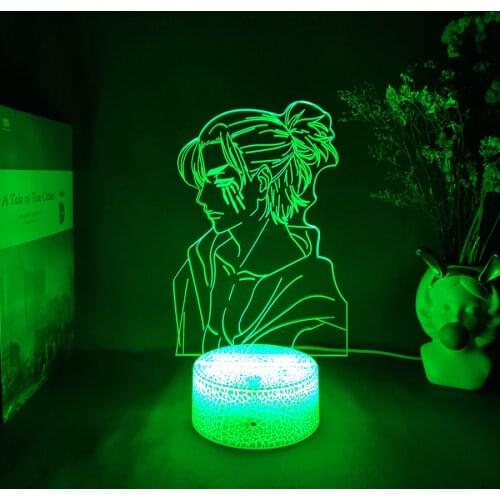 Anime Light Attack on Titan 4 Eren Yeager Home Decor USB Light Decoration Bedroom Touch Sensor Light LED Lamp Led Light Fixture