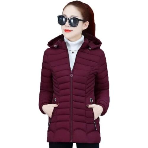2021Winter New Womens Down Cotton Jacke Large Size Zip Hood Warm Cotton Coat Female Outerwear Ladies Overcoat Parka 6XL