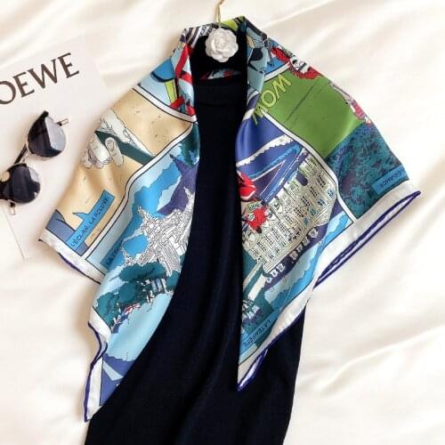 New Arrival Twill Silk Scarf Women Neck Headband 2020 Fashion Scarves Bandana Foulard Femme Hijab Pashmina Poncho Shawls