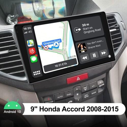 1 din Radio Android 10 Car Navigator Head Unit Stereo 9 Inch Touch Screen For Honda Accord 2008-2015 With Android Auto & CarPlay