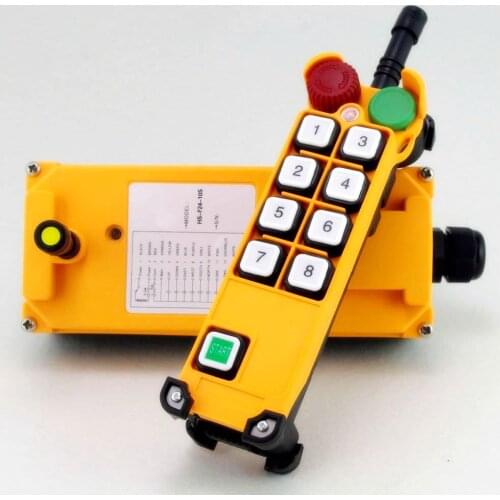 1PCS 4 Motion 1 Speed 2 transmitters Hoist Crane Remote Control System Emergency-Stop
