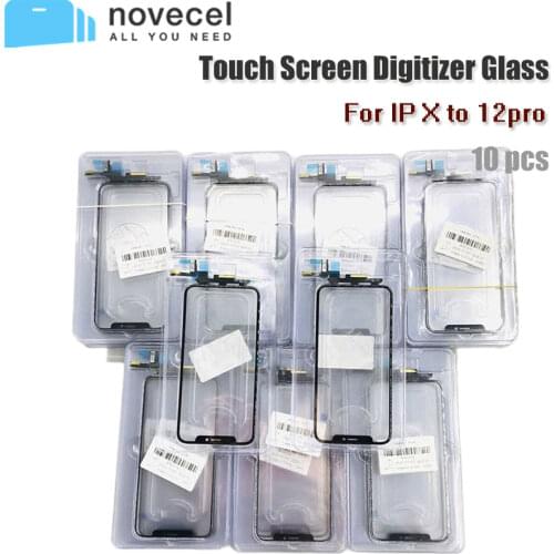 10pcs Touch Screen Digitizer Panel For iPhone 11 12 pro X XS max XR Front Glass Touchscreen Sensor Repair Parts Replacement