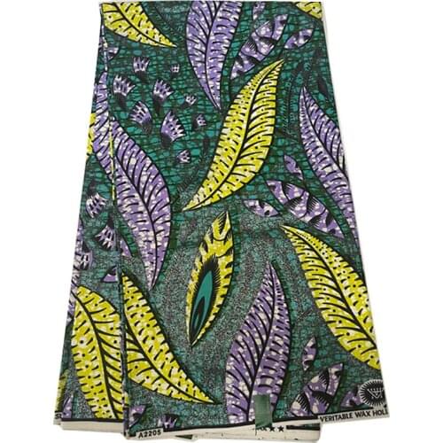 100%Cotton Ankara Fabric African Real Wax Printed Gold Brocade Fabric Veritable Original Wax Fabric By The Yards For Dress SP-ER