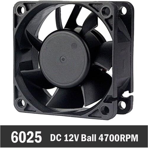 2pcs Gdstime Ball Bearing 12V 2PIN 60mm 6cm 60x60x25mm DC Brsuhless Computer Cooling Cooler Fan PC Laptop Cooling Accessories
