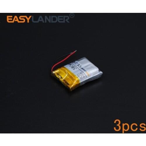 3pcs/Lot 3.7V 380mAh 802025 Rechargeable li Polymer Li-ion Battery For bluetooth headset mp3 MP4 speaker mouse recorder 082025