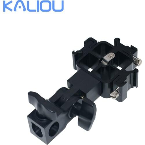 3 Triple Head Hot Shoe + B-Type Flash Hot Shoe Bracket Tripod Umbrella Holder Swivel Light Stand Adapter Bracket
