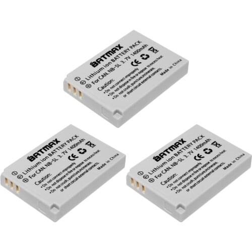 Batmax 3 Pcs NB-5L NB 5L NB5L Battery for Canon Powershot S100 SX200 SX230 HS SX210 IS SD790 IS SX200 IS SD800 IS SD890 IS