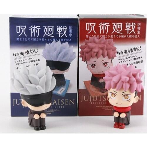 Anime Jujutsu Kaisen Figurine Cute Gojo Satoru Itadori Yuji Look Up PVC Anime Action Figure