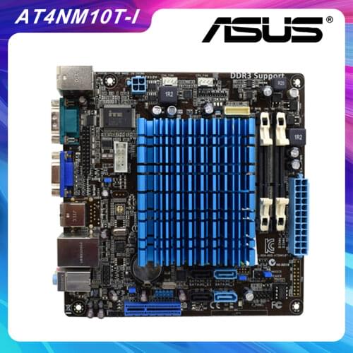 For ASUS AT4NM10T-I integrated Atom D425 CPU mini ITX Desktop Used Motherboards DDR3 17x17 GeForce mini pc motherboard