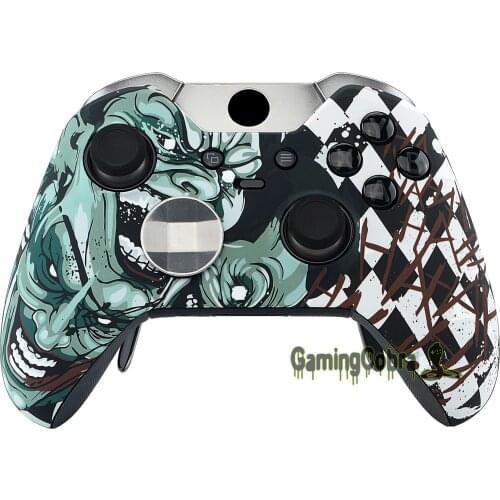Custom Joker Patterned Soft Touch Upper Front Shell Housing Case Kit for Xbox One Elite Controller Model 1698