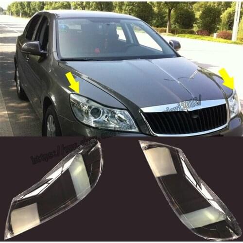 For Skoda Octavia 2010-2014 Headlight Headlamp Lens Cover Right&Left 2pcs high quality Car modification accessories