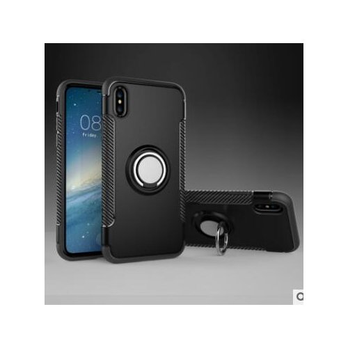 Two-In-1 Shockproof Phone Case Cover Clear Skin Case Cover For iPhone X with Handsfree Ring Stand Holder Bracket phone case