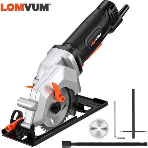 Laser Mini Electric Saw 45 ° Bevel LOMVUM AC 240V Circular Hand Saw Power Tool Cutting Wood Tile Metal Poland Russian Warehouse