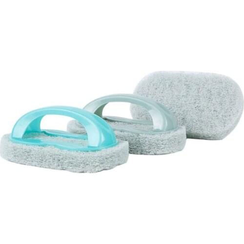 Bathroom Washing Basin Toilet Wall Kitchen Glass Wall Cleansing Brush Plastic Handle Efficiency Decontamination Sponge Household