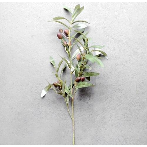 Artificial Plants Olive Leaf Silk Cloth Green Leaves Fake Flower Plant Wedding Home Decoration Table Decors Tabletop Ornaments