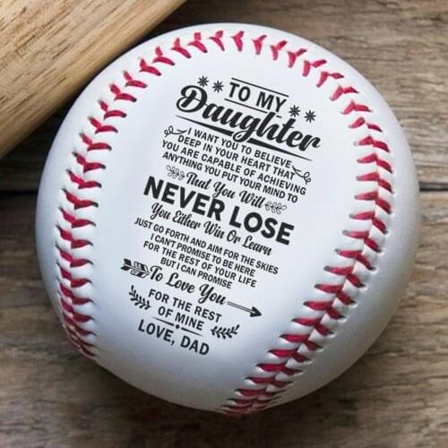 To My Daughter From Dad Baseball Ball