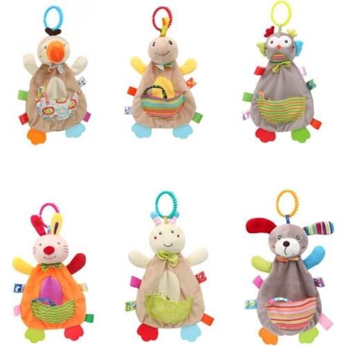 Cartoon Toddler Bed Rattle Lovely Shape Sound Effect Teether Toy Infant Bed Hanging Crib Toy for Newborn