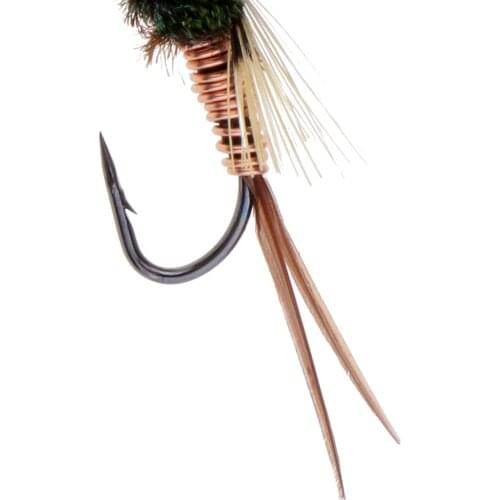 Nymph Trout Fly Fishing Flies Sinking Brass Head Wet Flies Lure W/Steel Hook