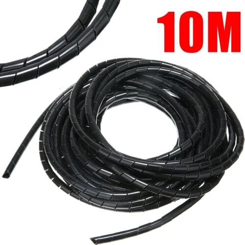 New Arrival 8mm Spiral Manage Cord Wire Wrap Hose Cable Tube for Computer Cables Car Cord Reusable Cable Tie Organizer 10M