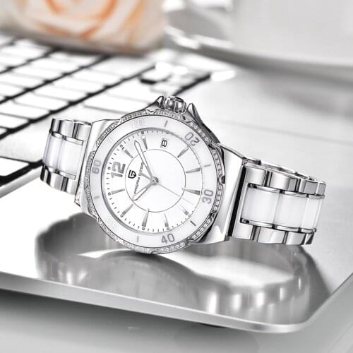Pagani Design Brand Fashion Watch Women Luxury White Ceramic Bracelet Analog Wristwatch Relogio Feminino Montre Relogio Clock