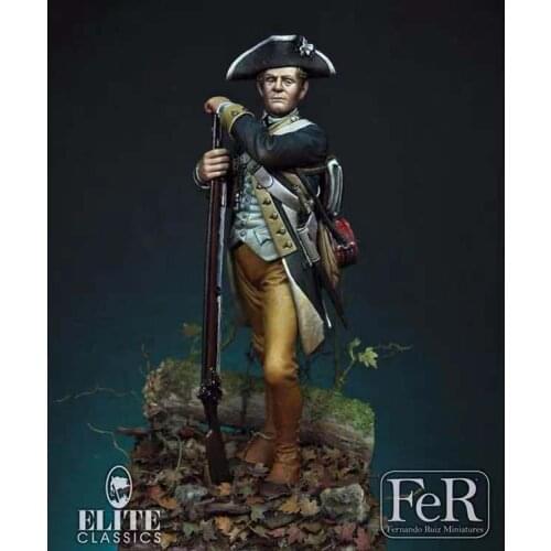 Resin character model 75mm New York Contenenter Private Corps GK white model figure