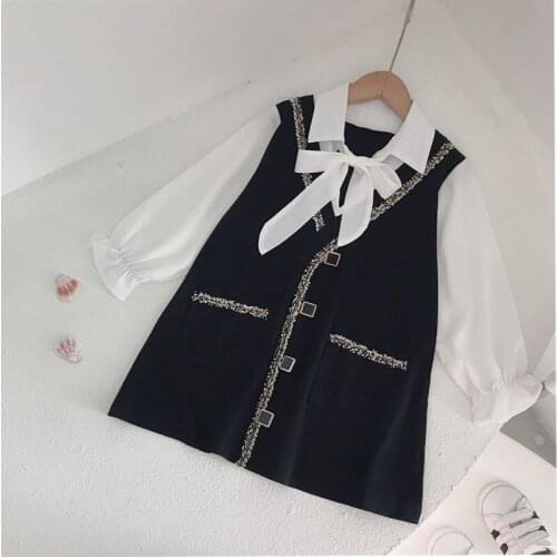 Girls Dress Fashion Kids Casual Vestidos Clothes Autum Winter Long Sleeves Children Princess Party Dress for 2-8T Baby Costume