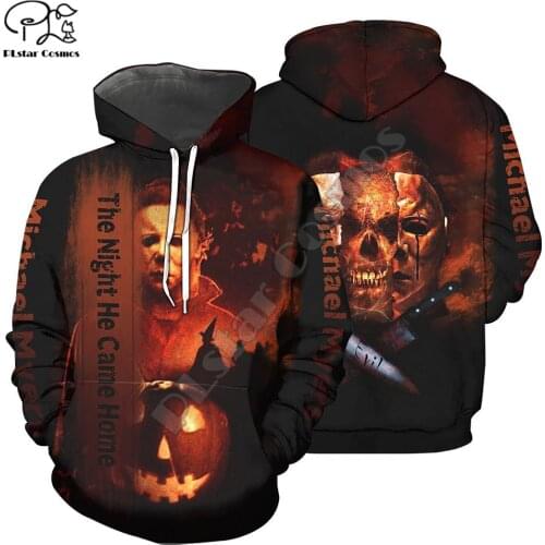 PLstar Cosmos Michael Myers Halloween 3D Printed Hoodies Sweatshirts Zip Hooded For Men And Women Casual Streetwear Style-M15