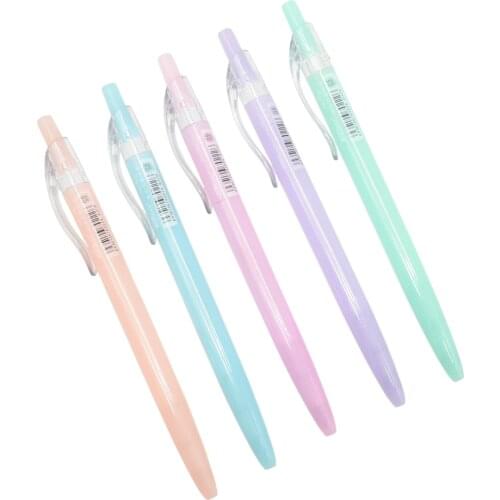 5Pcs Jelly pie ballpoint pen 573F student push-type environmentally friendly ball pen high quality Bolígrafo office supplies