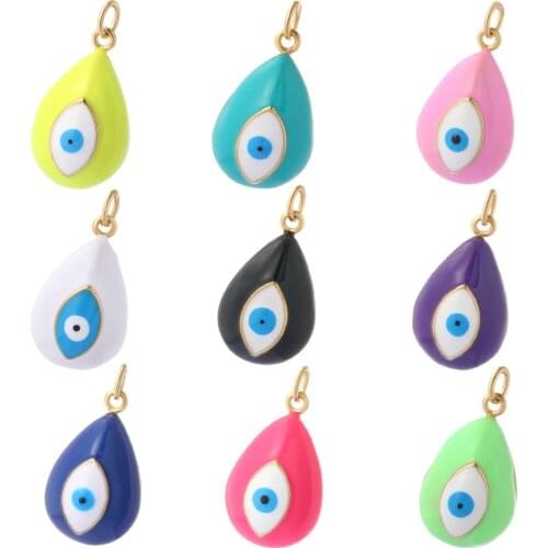 Turkish Evil Blue Eyes Charms Diy Earrings Necklace Bracelet Accessories Make Diy Charms for Jewelry Making Designer Cute Charm