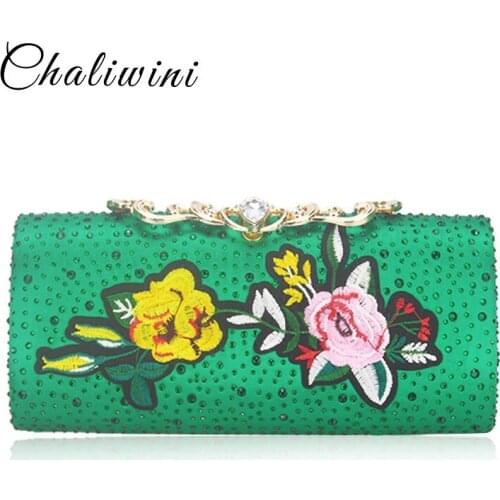 Toiletny Garment Hasp Party Bags Flower Flap pearl With Chain Women Evening Wedding Bag Slim Handbag Phone Pocket Wallet