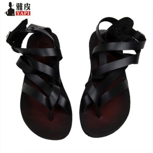 Мужские кожаные сандали YAPI China At AliExpress