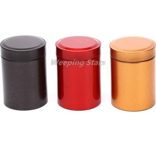 1pc Portable Travel Tea Airtight Small Proof Container Stash Jar Metal Tinplate Cans Mini Tea Storage Box