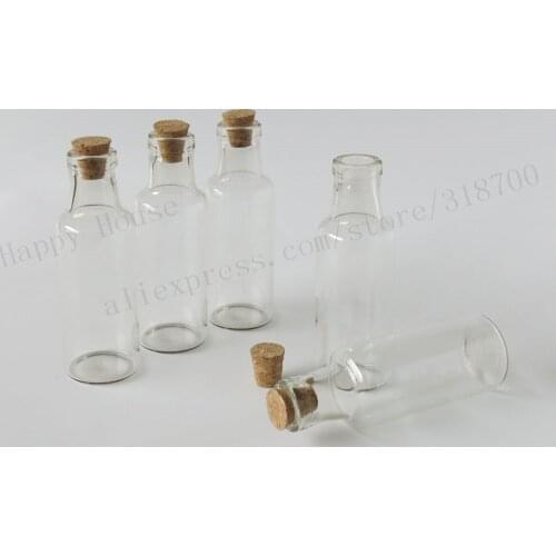 200pcs/lot 25ml Clear Transparent Corked Glass Bottle,25cc cork stopper glass vial,current bottle with message