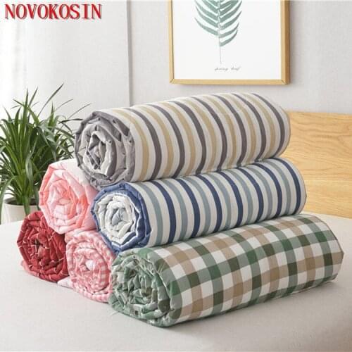 200X230cm Plus Size Summer Washable Cotton Soft Core Quilt Thin Air Conditioner Japan Double Plaid Quilt Nucleo De Terciopelo