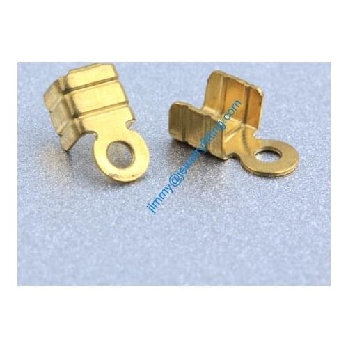 2013 jewelry findings Base metal foldover crimps for cord Chain end caps chain welding die struck shipping free