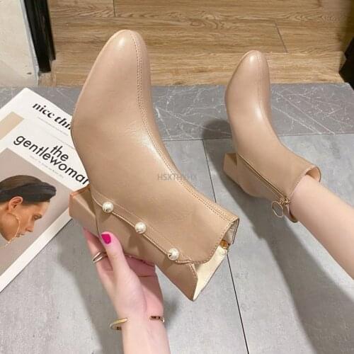 2021 Fashion Women't Boots Warm Fretwork Heels Winter Retro Buckles Short Plush Inside Shoes Boots Winter Snow Boots Women