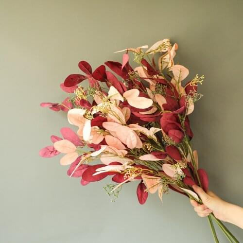 3 Pcs Artificial Plants Stachys leaf Decor Wedding Grass Wall Background Home bedroom decor accessories Fake Plants Leaves