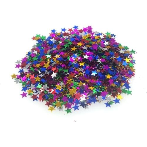 4mm 20g Mixed color Star DIY Scrapbooking Wedding Nail Art Decoration Flake Rainbow Cup Loose Sequins SP7801