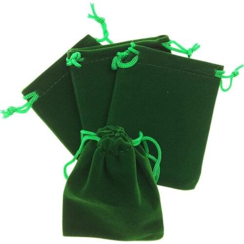 50Pcs/lot 7x9cm 11 Colors Dark Green Velvet Drawstring Pouches Wedding Christmas Gift Bags Jewelry Packaging Bag Pouch