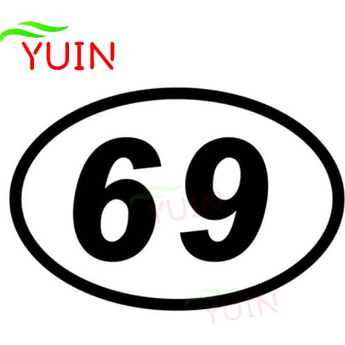 69 Oval Pattern Applique Fashion Body Window Decoration PVC Waterproof Sunscreen Car Sticker Black/White/Red/Laser/Silver