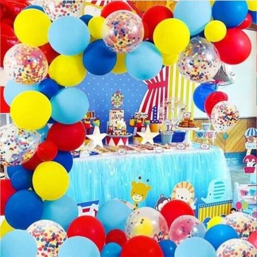 92pcs Clown Balloon Set Garland Arch Kit Latex Air Globos Party Supplies Kids Birthday Photo Props Kids Toys Gifts Decorations