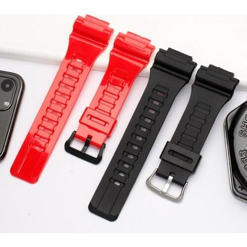 Watch accessories 18mm Strap for Casio AQ-S810W AQS810WC pin buckle men women sports resin strap AQ-S810W-1A Bracelet wrist band