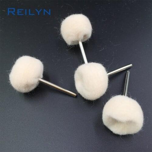Free Shipping fluffy wool polishing wheel polishing head polishing disc wool polishing roller shank 3mm dremel rotary tool