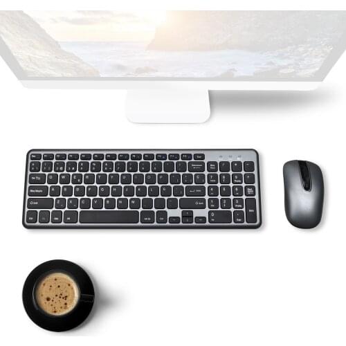 Wireless Keyboard Computer Mouse Gamer Sets Ergonomic 2.4GHz Full Size Compact with Number Pad Gaming Mouse for PC Laptop Office