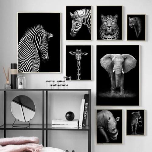Black White Elephant Giraffe Zebra leopard 5D animal Diamond Embroidery full square/round drill diy diamond painting home decor