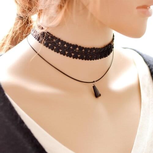 Black Lace Lolita Choker Victorian Fashion Gothic Collar Fashion Necklace
