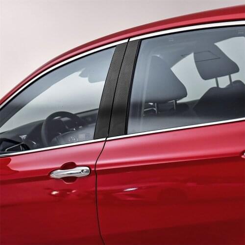 Carbon Fiber Car Window B-pillars Decorative Stickers For Toyota Camry 8th 2018 2019 Car Styling Trim Decoration Accessories