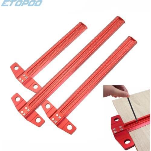 Woodworking T-type Line Scriber Hole Scale Ruler Aluminum Alloy Marking Gauge Crossed Line Scriber Carpenter Measuring Tools