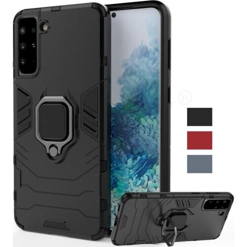 For Samsung Galaxy S21 Plus 5G Case Shockproof Bumper Magnetic Ring Holder Armor Stand Phone Back Cover For Samsung S21 Plus 5G